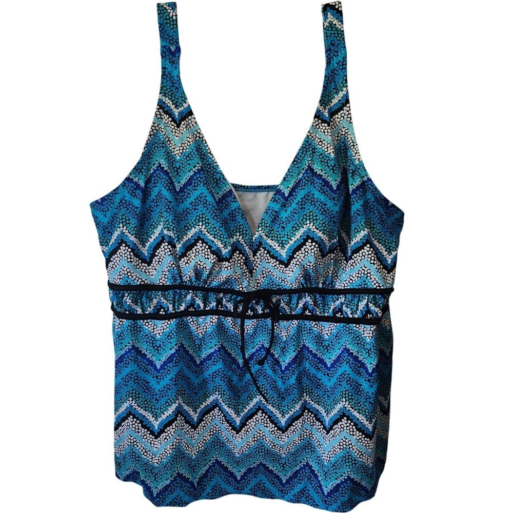 Contour Tankini Top V-Neck Swimsuit Plus Size 26W
